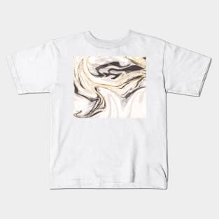 Pastel marble - white taupe Kids T-Shirt